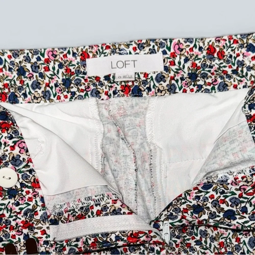 LOFT Riviera Slim Ankle Pants – Floral - Picture 2 of 8